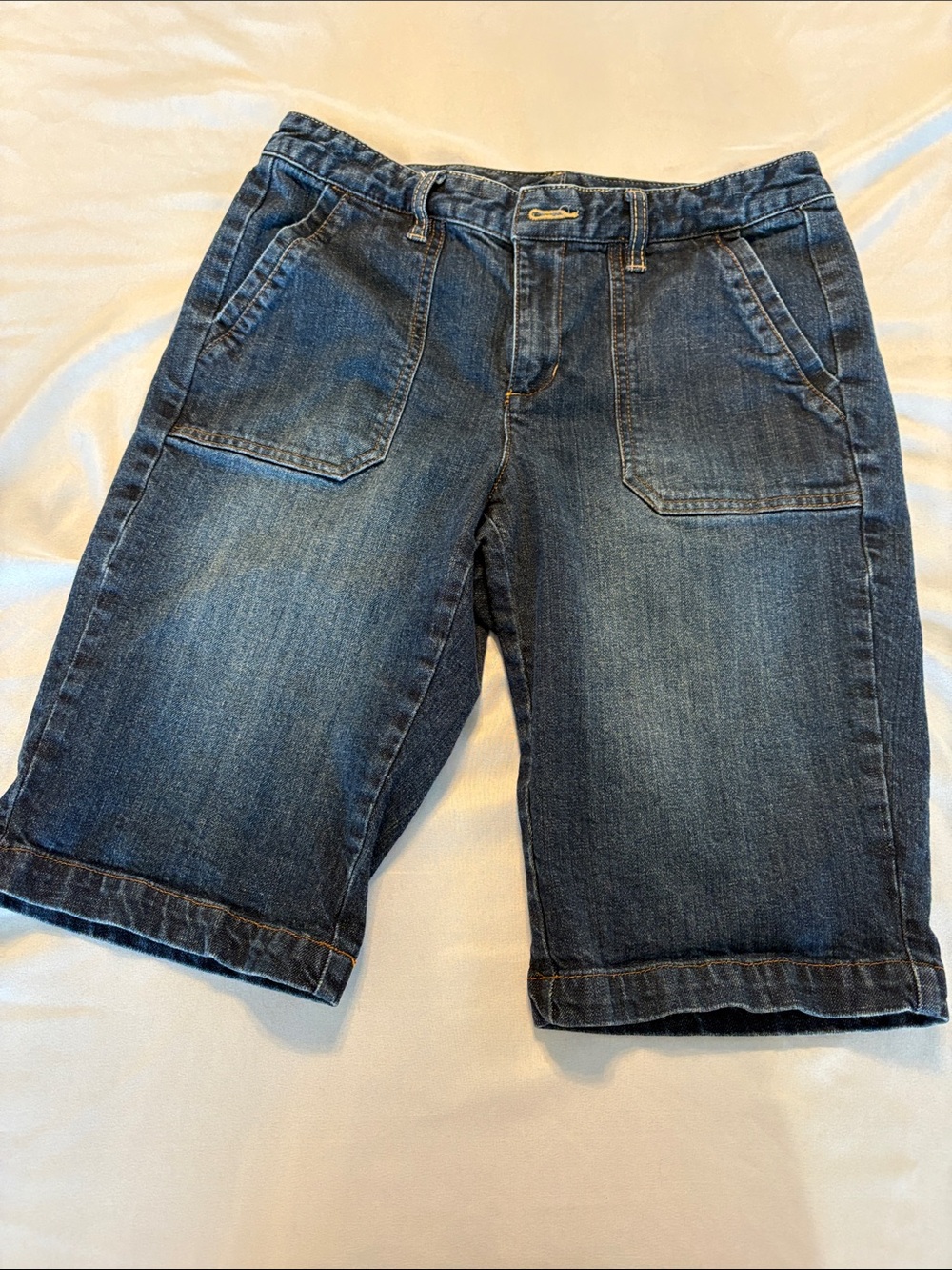 Liz & Co. Stretch Denim Bermuda Shorts